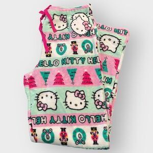 Hello Kitty “Christmas Time” Fuzzy Soft Touch Pajama Pants Womens size Large New